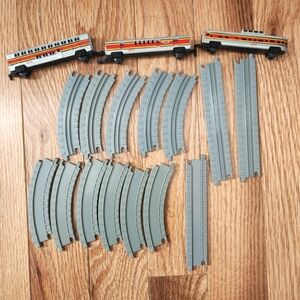 1989 Micro Machines Train Cars / Railroad Tracks